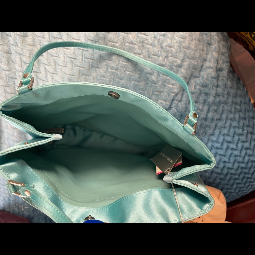 Blue Flowered Purse - Picture 2 of 3